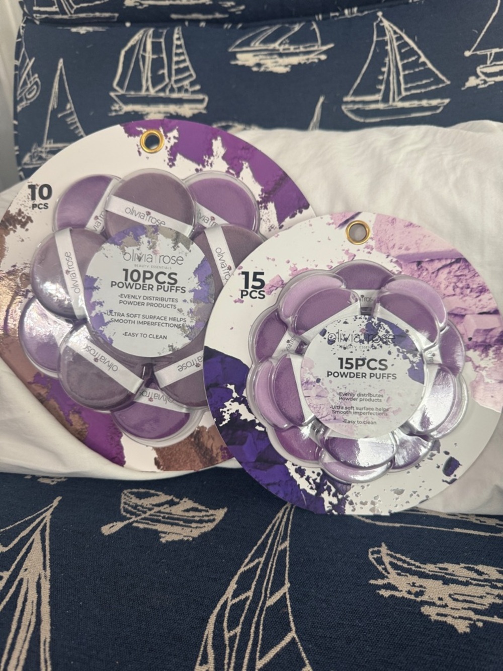Olivia Rose Lavender Powder Puffs - Set of 10 or 15